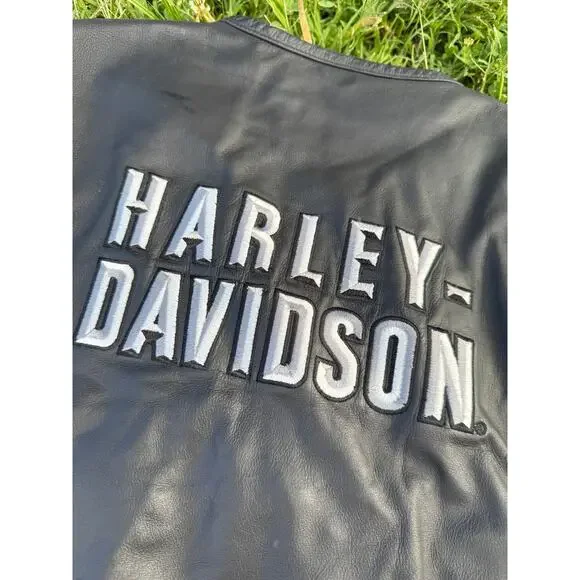 Harley Davidson Leather Vest size Large - Picture 2 of 6